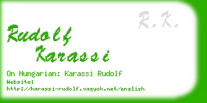 rudolf karassi business card